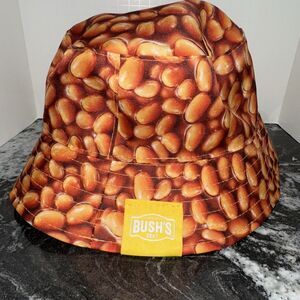 Bush`s Baked Beans Reversible Bucket Hat New One Size OSFM Swag Merch Boca Bowl